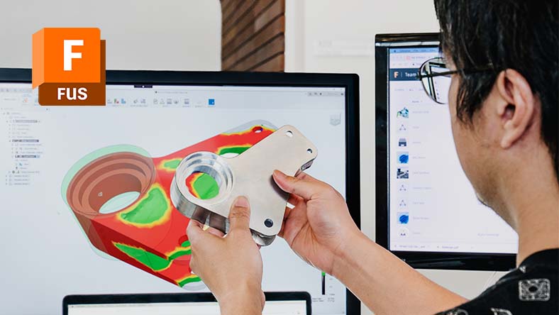 person buiilding parts with Fusion