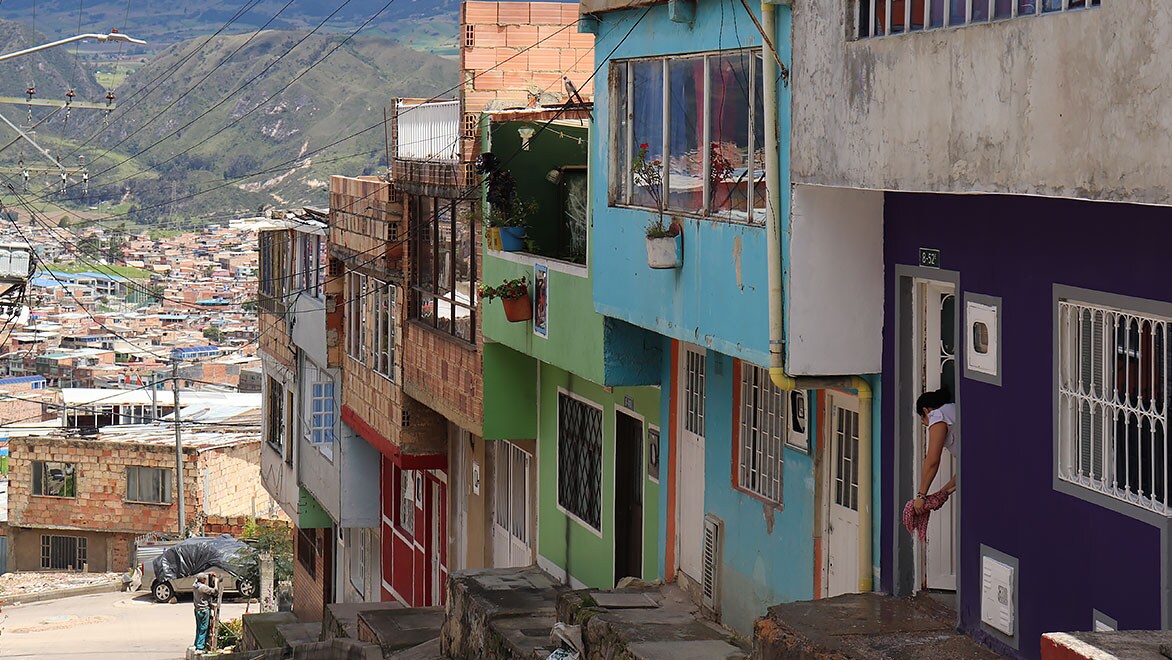 View of a neighborhood in Bogota, Colombia