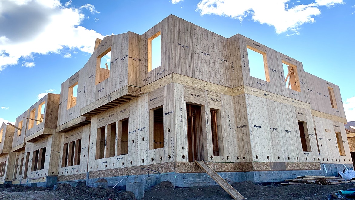 BamCore constructed home with prefab walls